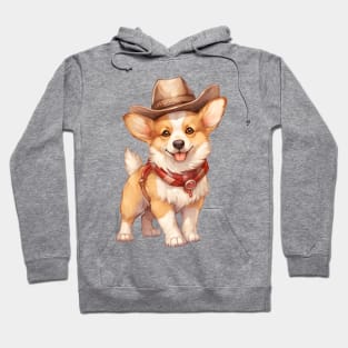 Cowboy Pembroke Welsh Corgi Dog Hoodie